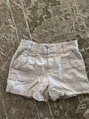 abercrombie kids light beige utility shorts
